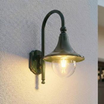 Lindby Daphne kültéri fali lámpa, zöld, fém, E27, IP44 kép