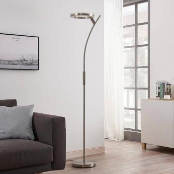 Lindby Darion LED állólámpa, szürke, fém, fényerőszabályzó, 180cm kép