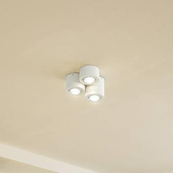 Lindby Downlight Jyla, 3 izzós, matt fehér, GX53 kép
