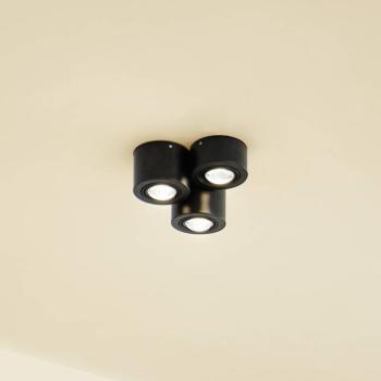 Lindby Downlight Jyla, 3 izzós, matt fekete, GX53 kép