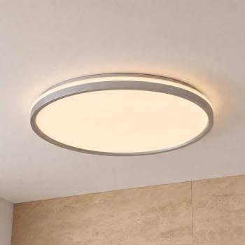 Lindby Edmund LED mennyezeti világítás, ezüst, Ø 39 cm, CCT, IP44 kép