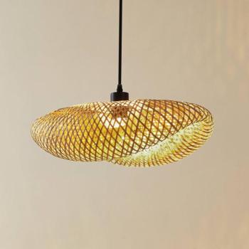 Lindby Eleane lógó világítás, bambusz, természetes, hosszúság 50 cm, E27 kép