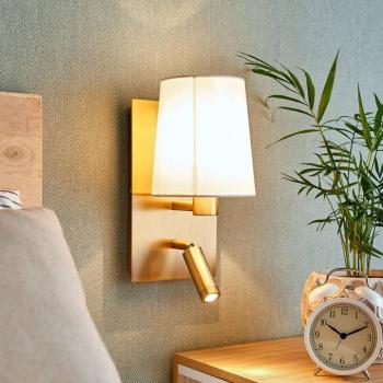 Lindby fali lámpa Aiden, 30 cm, antik sárgaréz, LED-es olvasólámpa kép