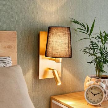 Lindby fali lámpa Aiden, 30cm, fekete, arany, LED-es olvasólámpa kép