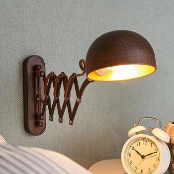 Lindby fali lámpa Curtis, rozsdaszínű, állítható, 57 cm, E14 kép