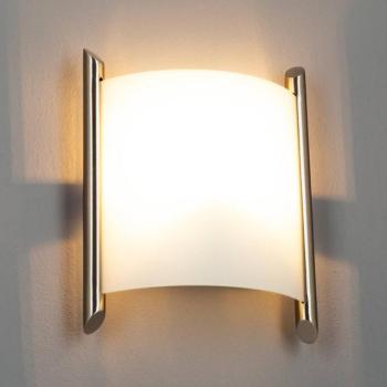 Lindby Filippa fali világítás, 25 cm, nikkel, üveg, E27 kép