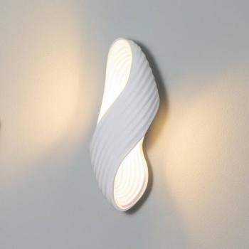 Lindby fali lámpa Ornela, fehér, gipsz, magasság 29,5 cm kép