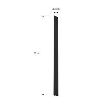 Lindby fedő Linaro, fekete, 1-fázisú rendszer, 50 cm kép