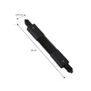 Lindby Flex csatlakozó Linaro, fekete, 1-fázisú rendszer kép