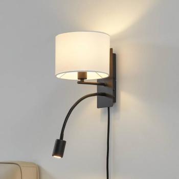 Lindby Florens fali világítás, fekete, LED-es olvasólámpa, 23,5 cm kép