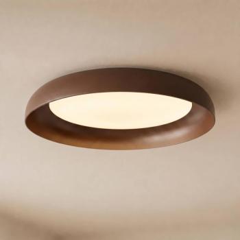 Lindby Florie LED mennyezeti világítás, barna, fém, Ø 40 cm kép