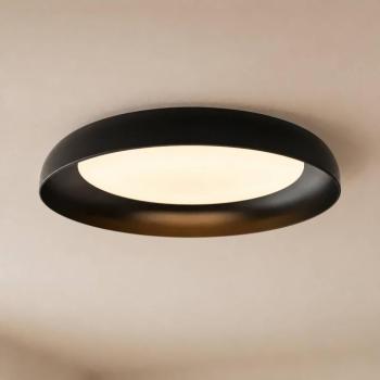 Lindby Florie LED mennyezeti világítás, fekete, fém, Ø 40 cm kép