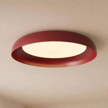 Lindby Florie LED mennyezeti világítás, piros, fém, Ø 40 cm kép
