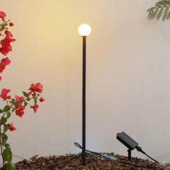 Lindby Freydis LED napelemes világítás, fekete, alumínium, 2 000 K kép