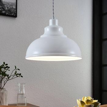 Lindby függesztéklámpa Albertine, 29 cm, fehér, fém kép
