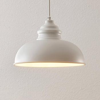 Lindby függőlámpa Cliona, fehér, fém, Ø 31 cm, E27 kép