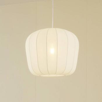 Lindby függőlámpa Helin, fehér, Ø 35 cm, anyagból készült kép