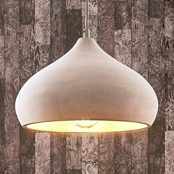 Lindby függőlámpa Morton, Ø 29 cm, szürke, beton, E27 kép
