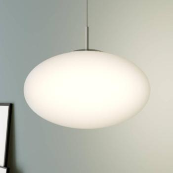Lindby függőlámpa Sonika, Ø 40 cm, nikkel színű, üveg, E27 kép