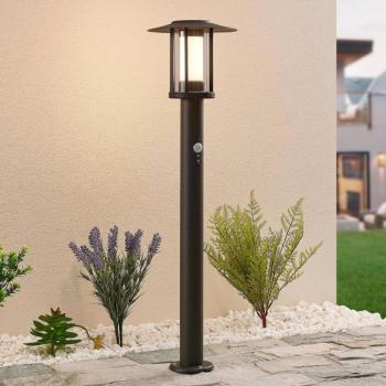 Lindby Gregory LED fali lámpa, 76cm, érzékelő, sötétszürke, IP44 kép
