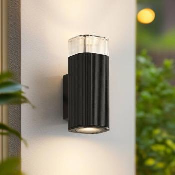 Lindby Halvar kültéri fali lámpa, fekete, 20 cm, 2 x GU10, IP65 kép