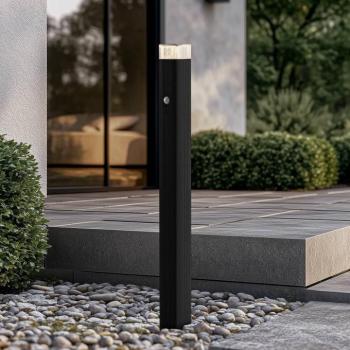 Lindby Halvar ösvény világítás, 80 cm, fekete, IP65, GU10, érzékelővel kép