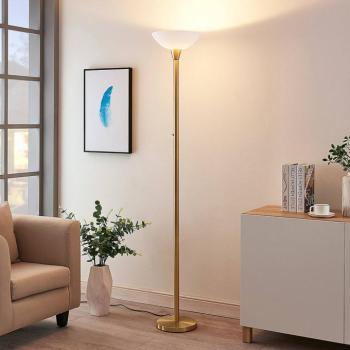 Lindby Ignacia állólámpa, sárgaréz színű, üveg, 180 cm, E27 kép