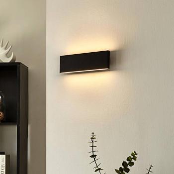 Lindby Ignazia LED fali lámpa, 28cm, fekete, fém, fel/le, fém, fel/le kép