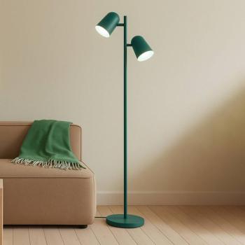 Lindby Isara álló világítás, zöld, 165 cm, 2 izzós, fém, E27 kép