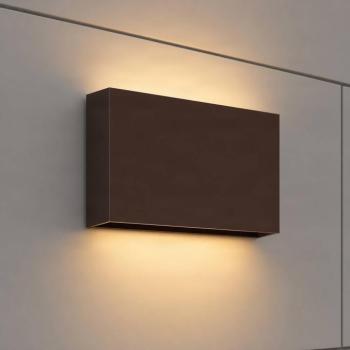 Lindby Jarte LED kültéri falilámpa, 20 cm, felfelé/lefelé irányuló fény, barna, kép