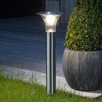 Lindby Jolin LED földi tüskés lámpa, 66 cm, rozsdamentes acél kép