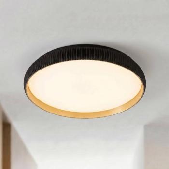 Lindby Jovian LED mennyezeti lámpa, fekete, Ø 40 cm, CCT, dimmelhető kép