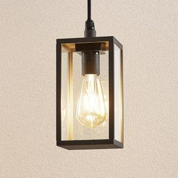 Lindby kültéri függőlámpa Filimon, antracit, 22 cm, IP44, E27 kép
