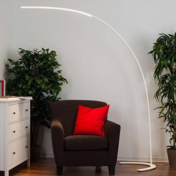 Lindby LED állólámpa Danua, fehér, fém, magasság 200cm kép
