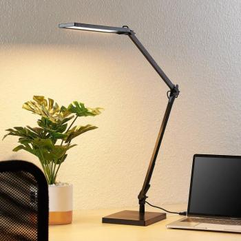 Lindby LED asztali lámpa Antisa, fekete, CCT, dimmelhető kép