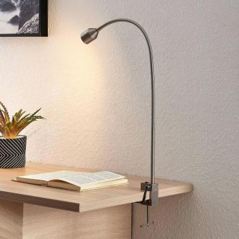Lindby LED-es bilincses lámpa Hanilo, magasság 80 cm, nikkel, fém kép