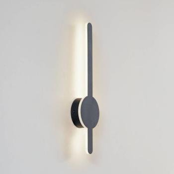 Lindby LED-es fali lámpa Borian, fekete, alumínium, 40 cm kép