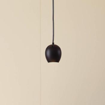 Lindby LED-es függőlámpa Lumaro, fekete,Ø6,2 cm,48V,dimmelhető kép