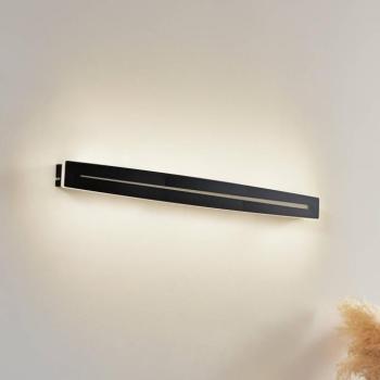 Lindby LED-es mennyezeti lámpa Benario, fekete, alumínium, 80 cm kép