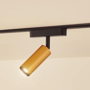 Lindby LED-es reflektor 48 V Lumaro, arany, Ø 4 cm, alumínium, fényerőszabályozó kép