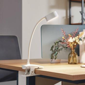 Lindby LED-es újratölthető bilincslámpa Maori, fehér, fém, CCT, dim. kép
