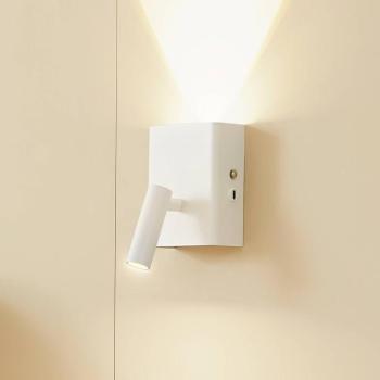 Lindby LED-es újratölthető fali lámpa Agit, fehér, fém, érintéses kép