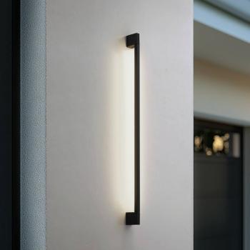 Lindby LED fali lámpa Neano, 120 cm, fekete, fém, IP54 kép