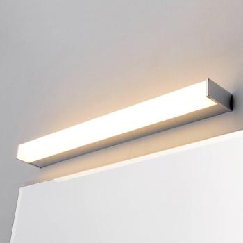 Lindby LED fali lámpa Philippa, szögletes, 59 cm, króm, IP44 kép