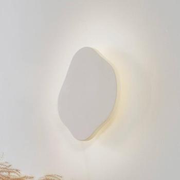 Lindby Nielson LED fali világítás, bézs, gipsz, 30 cm magas kép