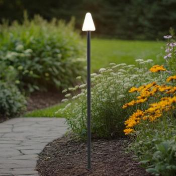 Lindby LED földi tüskés lámpa Selinda, fekete, magasság 100 cm kép