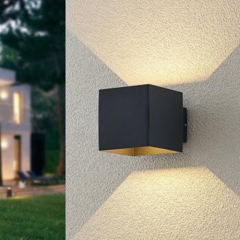 Lindby LED kültéri fali lámpa Esani, antracit, fel/le, IP54 kép