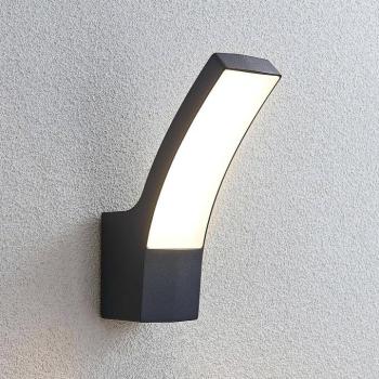Lindby LED kültéri fali lámpa Ilvita, antracit, fém, IP54 kép