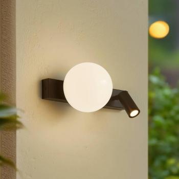 Lindby LED kültéri falilámpa Larcie, 35 cm, 2 izzós, alumínium, érzékelő kép