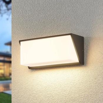 Lindby LED kültéri fali lámpa Malim, 25 cm, antracit, IP65 kép